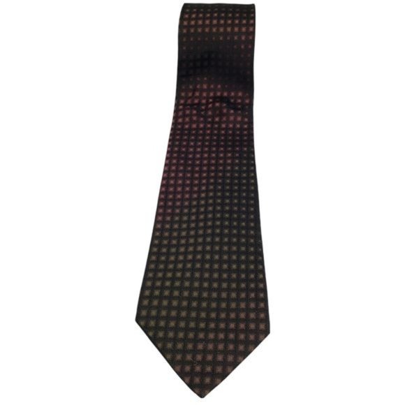 ALFANI Silk Black Colorblock Necktie - Picture 3 of 7